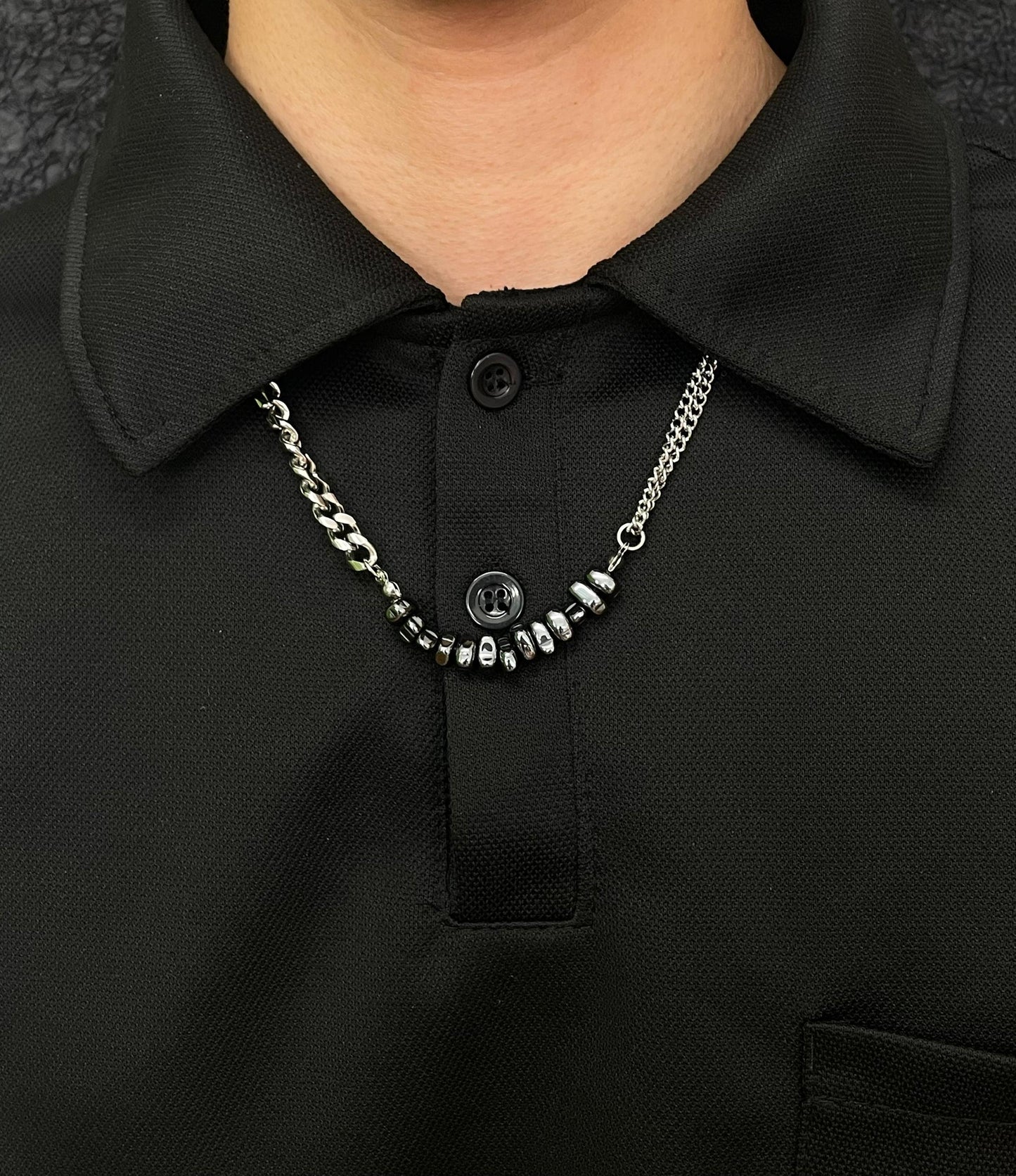 Cuban Gravel Stone Necklace