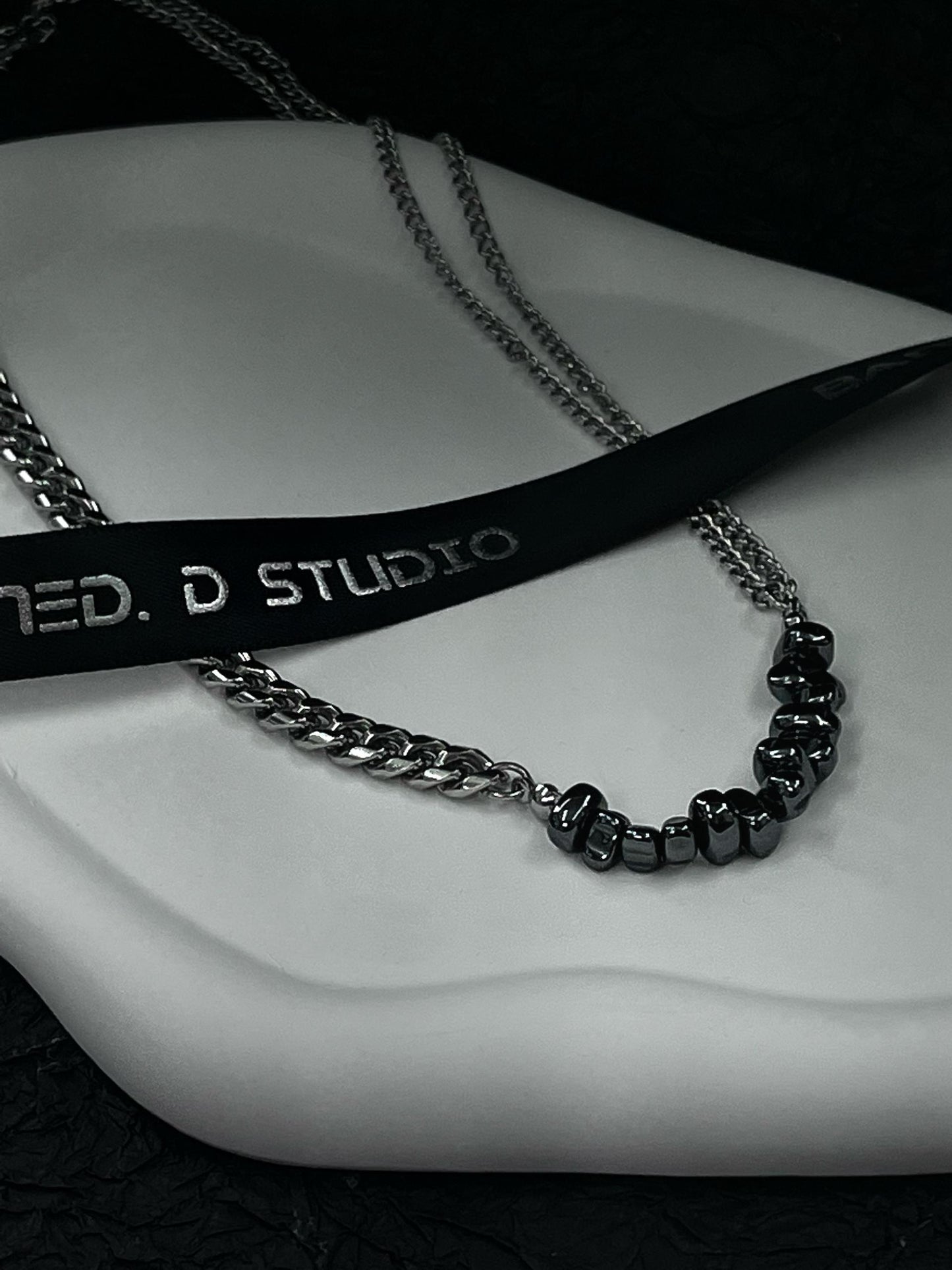 Cuban Gravel Stone Necklace