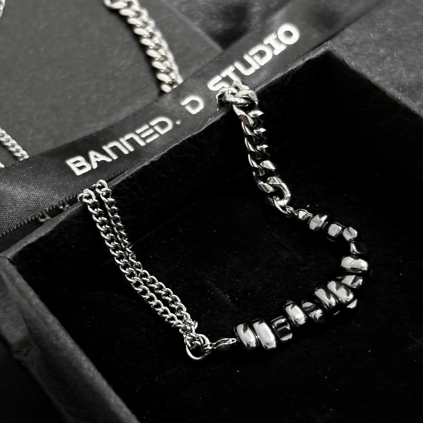 Cuban Gravel Stone Necklace