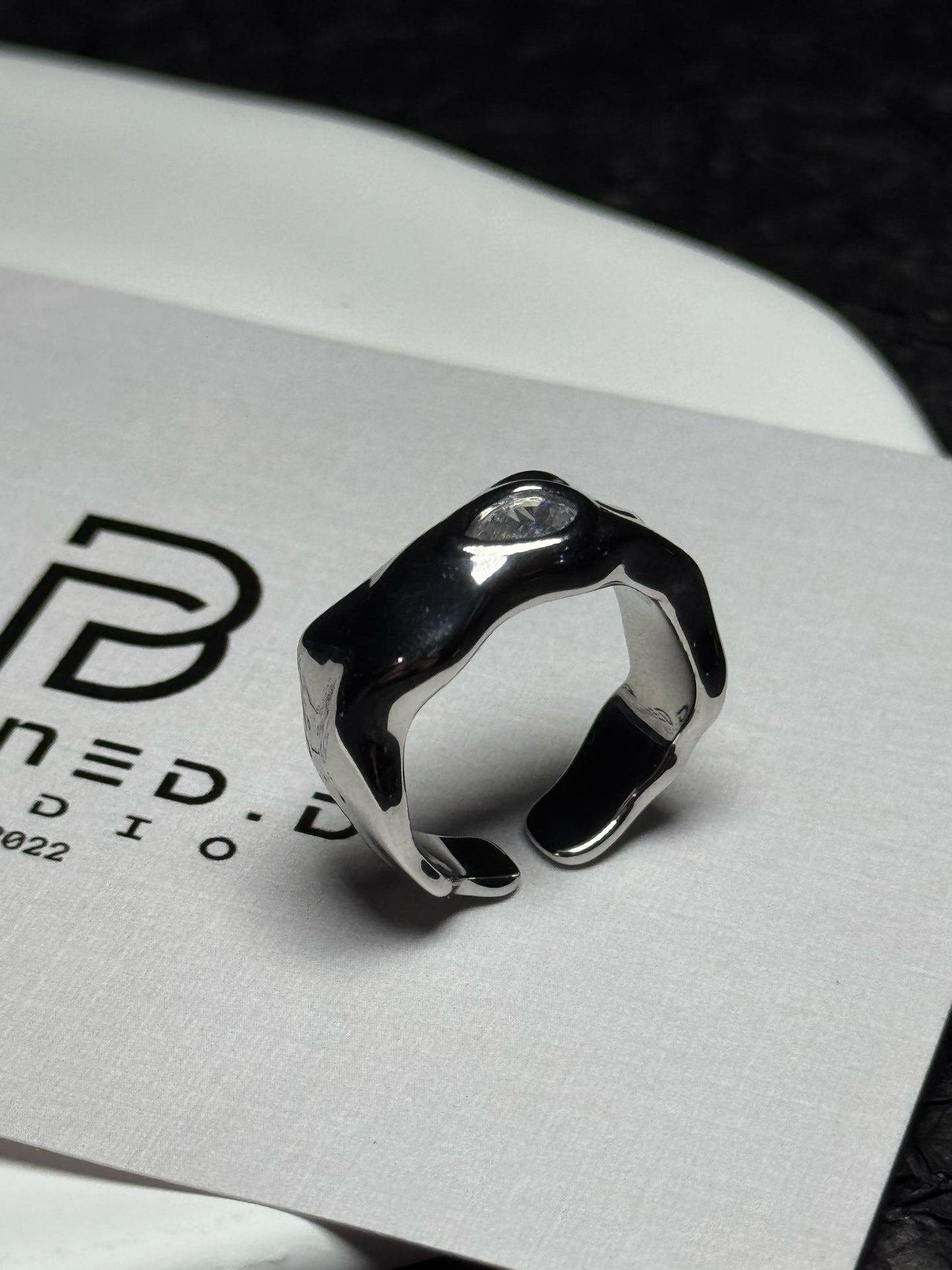 Minimalist Single Diamond Ring