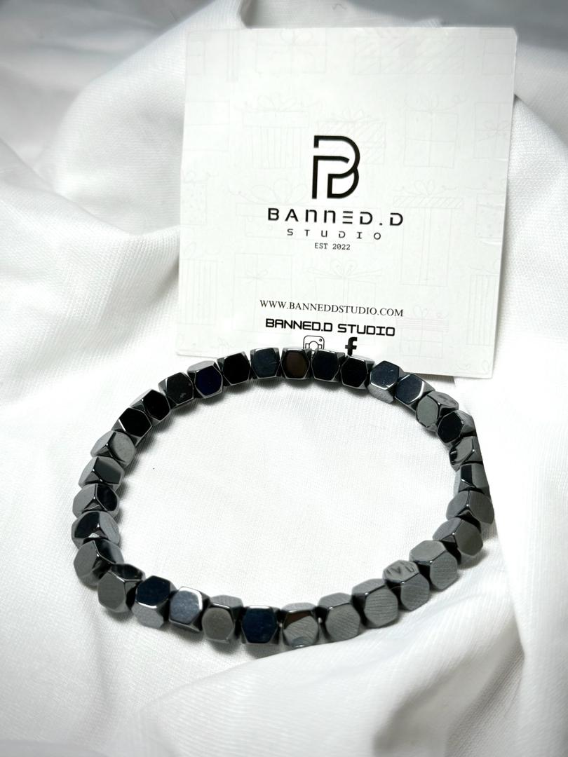 Hematite Beads Cut Style Bracelet