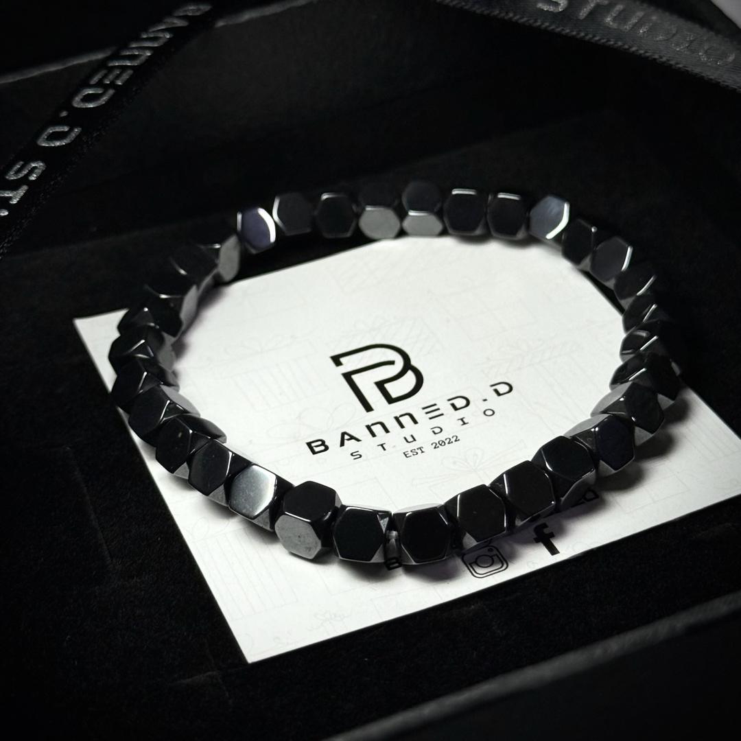 Hematite Beads Cut Style Bracelet