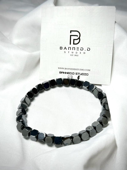 Hematite Beads Cut Style Bracelet